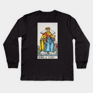 King of cups tarot card Kids Long Sleeve T-Shirt